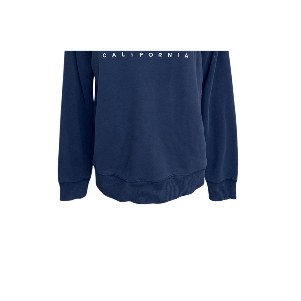 Hollister Womens Y2K Sweatshirt Size XS Logo Crewneck Graphic Spell‎ Out Navy - Picture 4 of 10